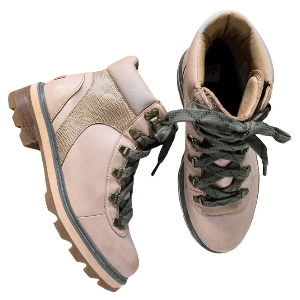 SOREL Lennox Hiker Waterproof Leather Boot Canoe Tan 8.5